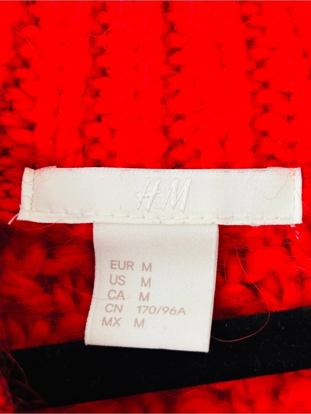 NWOT H&M knitted Jumper red wool/alpaca blend size medium women's